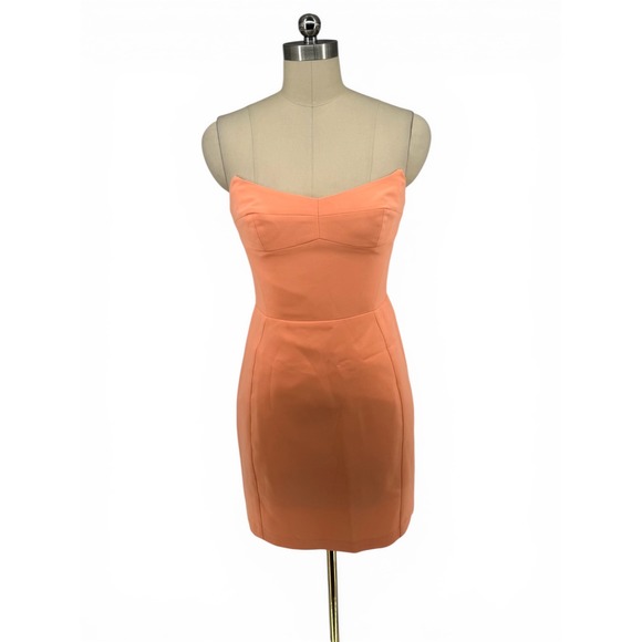 New! Amanda Uprichard Ivy Mini Dress Guava Peach Strapless Size Small$240 New! Amanda Uprichard Ivy Mini Dress Guava Peach Strapless Size Small$240